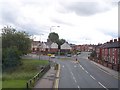 Wigan Road roundabout in Atherton in M46 0TZ