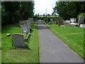View down the path in the churchyard at Ifield in DA12 5JG