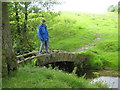 Footbridge over Harrop Brook in Berristall dale in SK10 5RD