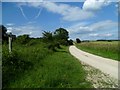 Signpost at footpath junction with downland bridleway in BN18 9RN