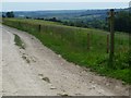 Looking across the Arun valley from bridleway junction in BN18 9RN