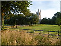 All Saints Church tower, Conington in Conington