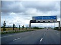 Gantry over M62 Eastbound in WA5 7WH