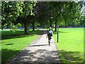 Path through Lammas Recreation Ground in TW18 3AY