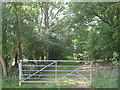 Gate into Troy Town Wood in TN8 6SL