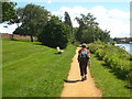 The Thames Path alongside Hampton Court Palace in KT7 0LJ