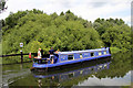 Narrow boat, River Lee Navigation, Hoddesdon, Hertfordshire in EN9 2NH