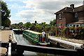 Lock, River Lee Navigation, Hoddesdon, Hertfordshire in EN9 2NH