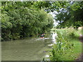 Canoeists heading east on the Kennet and Avon canal in SN10 2TG