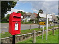 Direction sign and postbox, Finchingfield in CM7 4NE