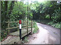 Footbridge beside the ford at Lower Tregleath in PL30 3AW