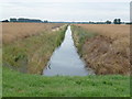 Dike near Conquest Drove, Farcet near Peterborough in Farcet