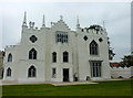 Visitors' entrance to Strawberry Hill House, by Waldegrave Road, Richmond in TW2 5QY