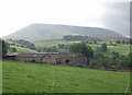 Farm buildings under Pendle in BB7 4BY