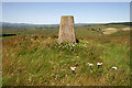 The triangulation pillar on Barend Hill in The Stewartry of Kirkcudbright