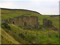Ruined farm building above the Cliviger Gorge in OL14 8NJ