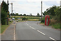 Kexby road junction and phone box in Kexby
