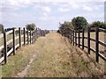 Bridleway over a ridge and furrow field in DE73 6NG