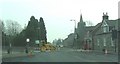 Road works in Torphins in AB31 4DZ