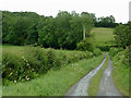 Farm track north-east of Llangeitho, Ceredigion in Llangeitho Community