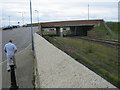 Bridge carrying A178 over East Coast Railway in TS25 1PY