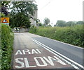 Sharp bend in the A483 near Llandovery in Llandovery Community