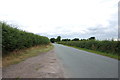 Looking up Seighford road towards Seighford in ST18 9LQ