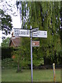 Roadsign on the B1079 in Otley Bottom
