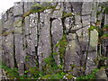 Vertical face of the 'quarry' north of Beinn Bhreac near Aberfoyle in FK8 3XJ