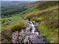 Burn plunging into Loch Ard Forest from north side of Beinn Bhreac near Aberfeldy in FK8 3XJ