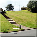 Steps up to Hendredenny houses, Caerphilly in CF15 7UQ