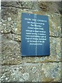 Plaque on the side of Ireby Old Chancel in CA7 1EU