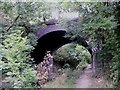 Public footpath under disused railway bridge in WF6 1RS
