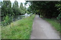 Thames Path beside the Desborough Cut in KT13 8PA