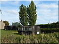 Old railway carriage in Holbeach Drove in Holbeach Drove
