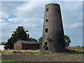 Old mill tower in Shepeau Stow, South Lincolnshire in PE12 0FB