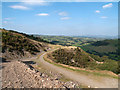Old and new roads on east side of Mynydd Rhyd ddu in LL21 9SD