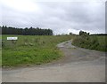 Farm sign at junction of access track with metalled road in AB54 4HT