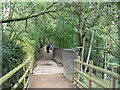 Bridge over the sluice, Golden Acre Park Lake in LS16 8BG