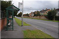 Bus stop on Queens Road in BS48 2AU