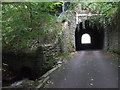 Southern entrance to tunnel under dismantled railway, Bedwas in CF83 8HS
