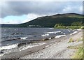 Waves breaking on Loch Rannoch beach in PH16 5QA