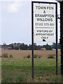Town Fen & Brampton Willow sign in NR34 8EB