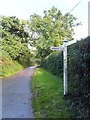 Sign and road at Aller Grove in EX5 2TQ