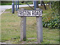 Friston Road sign in IP12 3TP