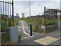 Entrance to cycle path from Haverton Hill Road in TS23 4EY