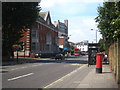 Looking west along Harrow Road at Westbourne Green in NW6 5AT