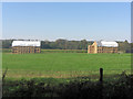 Hay-stacks north of The Warren in SN8 3BG