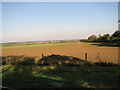 Harvested fields by Caenby Corner in LN8 2AR
