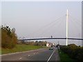 Pedestrian & cycle bridge over A484 in SA14 9AZ